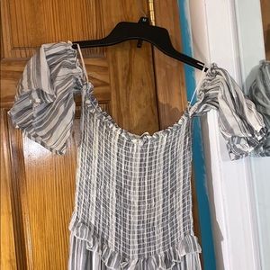 Foxy Lady off the shoulder jumpsuit